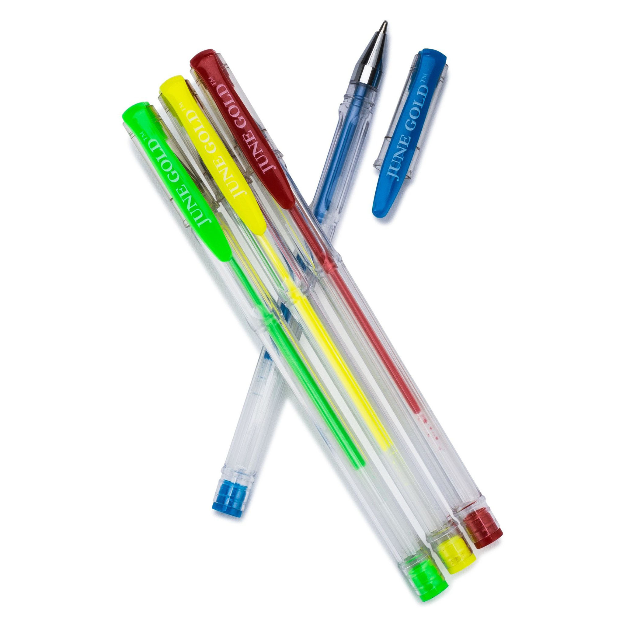 72 Pack of Assorted Colored Gel Pens, Flexible Folding Case – June