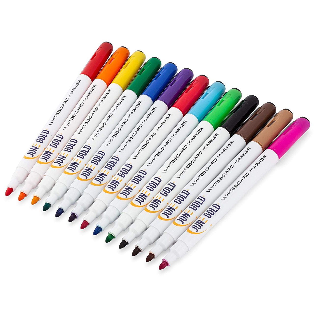32 Pack of Assorted Colored Bullet/Fine Tip Dry Erase Markers June Gold