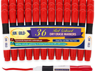 36 Pack of Red Chisel Tip Dry Erase Markers