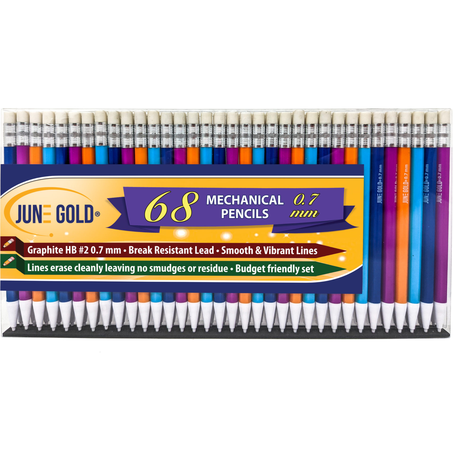 June Gold 10 Large White Vinyl Erasers - Heavy-Duty Eraser for Darker  Graphite, Some Inks, and Some Colors