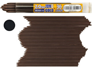 36 Pack of 2.0 mm Brown (Walnut #136) Colored Lead Refills